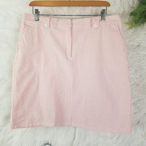 Seersucker Striped Skirt